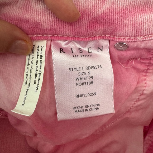 NWT Risen Pink Acid Wash High Waist Skinny Jeans Women's Size 9 29 - Picture 9 of 11